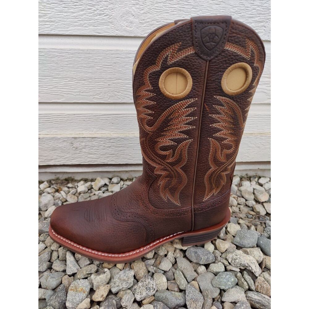 Ariat Heritage Roughstock Mens Size 11 D Brown Leather Buckaroo Cowboy Boots - Picture 2 of 7